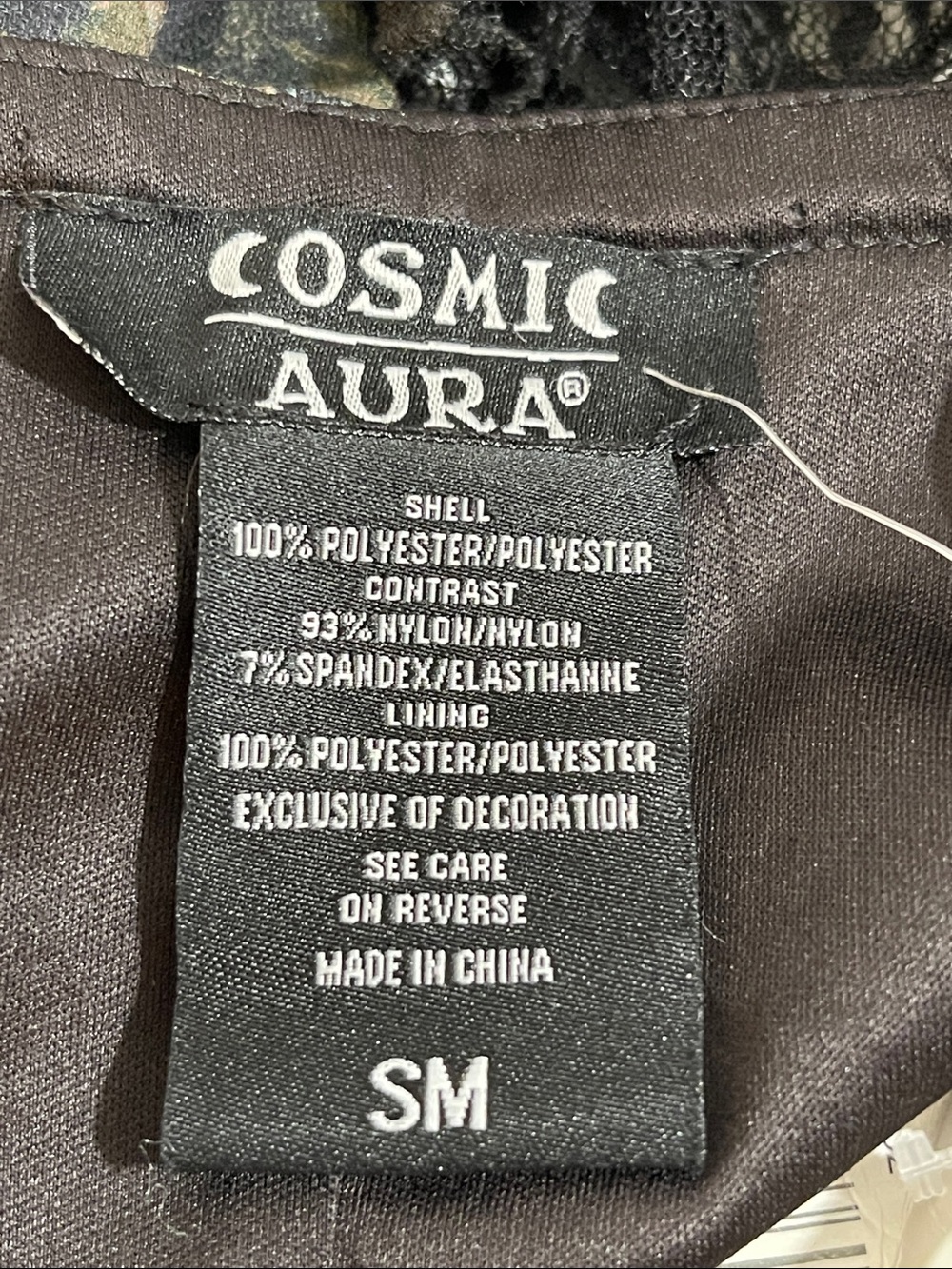 Cosmic Aura Celestial Moth Lace Asymmetrical Midaxi Slip Dress Size Small NEW - Picture 8 of 10